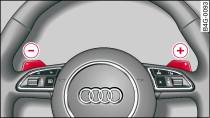 Steering wheel: Manual gear selection